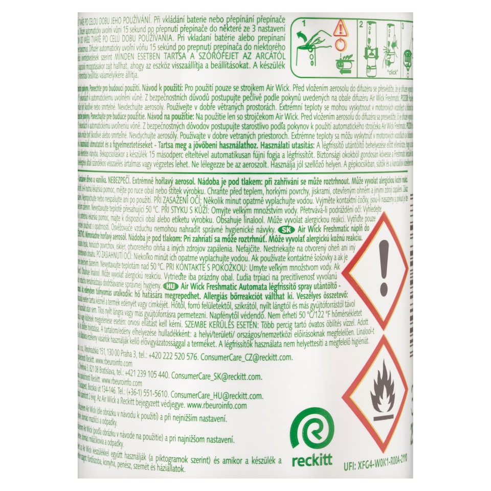 Obrázek 1 pro produkt Air Wick Freshmatic Náplň do osvěžovače vzduchu vanilka a santalové dřevo 250ml