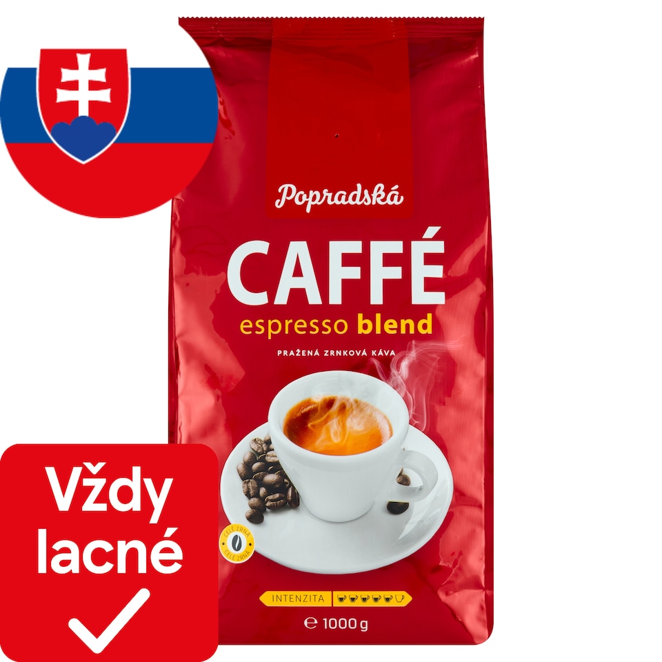 obrázok 1 z Popradská Caffé Espresso Blend pražená zrnková káva 1000 g