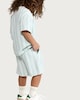 image 2 of F&F Boys 2-Piece Cotton Rich Textured Striped T-Shirt and Shorts Set in Mint