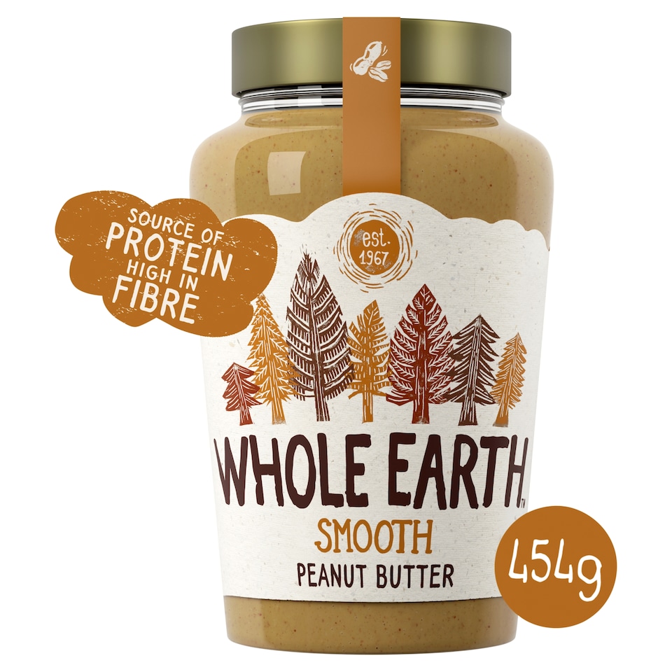 Whole Earth Smooth Peanut Butter 454G