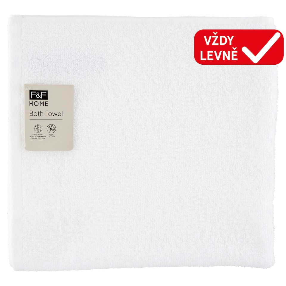 F&F Home White osuška 70 cm x 120 cm