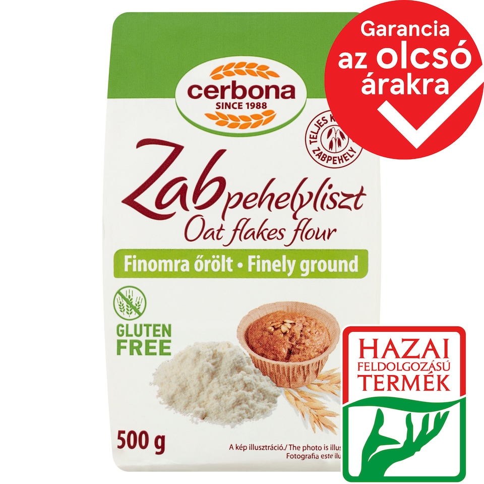 Cerbona Gluten Free Finely Ground Oat Flakes Flour 500 g