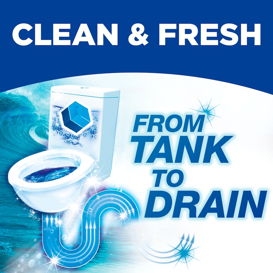 image 1 of Bloo 2in1 In-Cistern Original Blue Toilet Blocks 2 x 50g