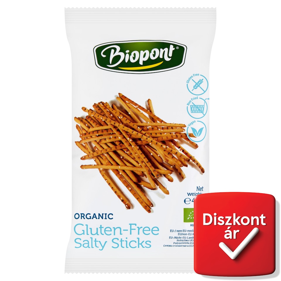 Biopont bio gluténmentes dekor-sós sóspálcika 45 g