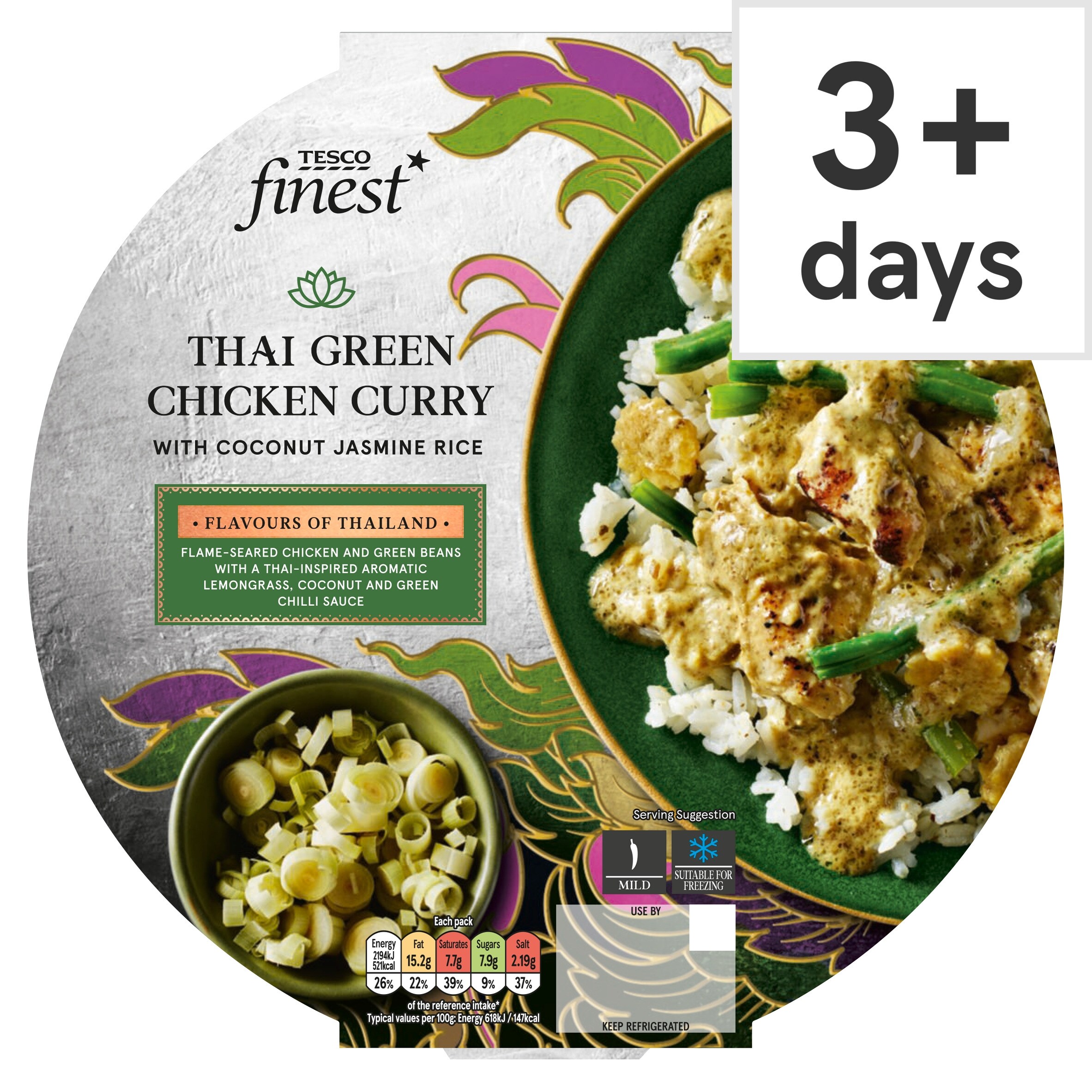 Tesco Finest Thai Green Chicken Curry Coconut Jasmine Rice 400g - Tesco ...