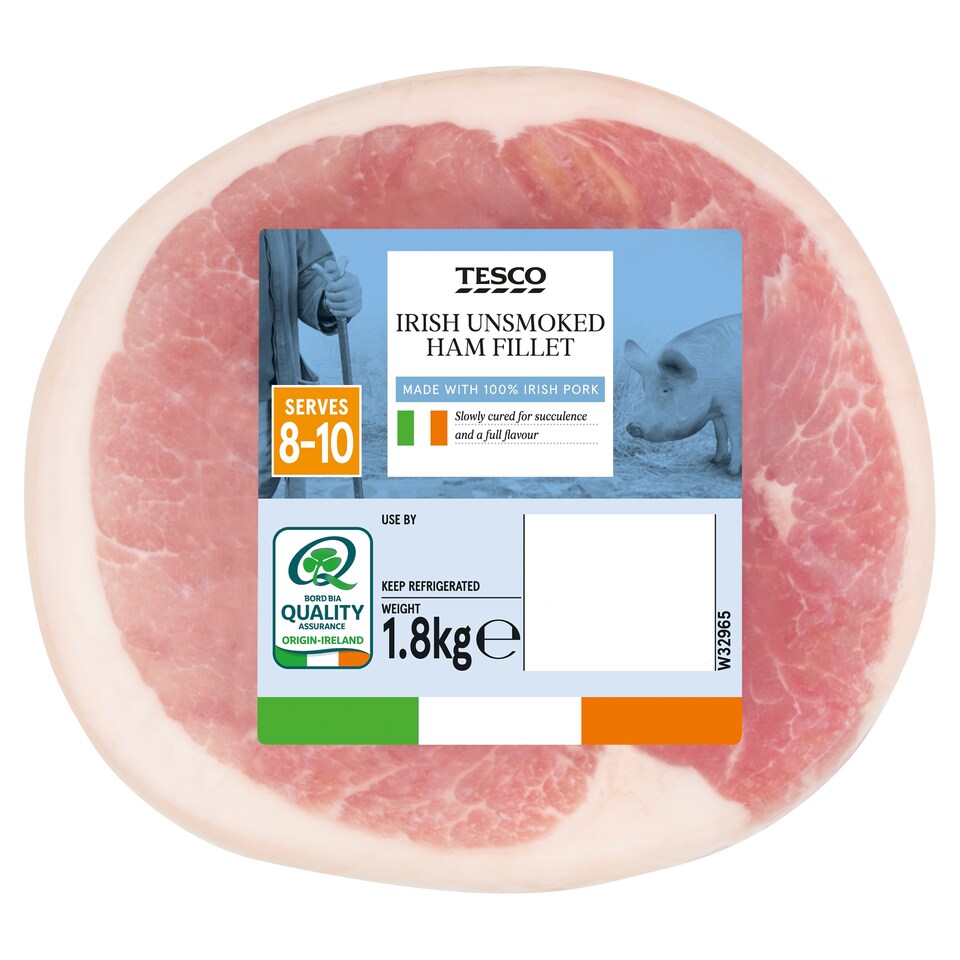 Tesco Irish Unsmoked Ham Fillet 1.8Kg