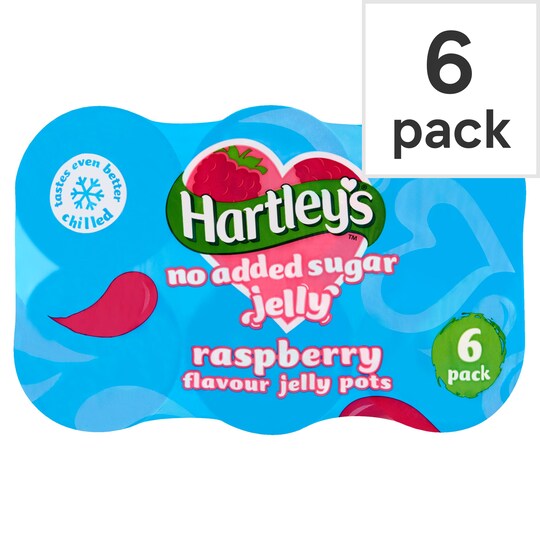 Hartleys No Added Sugar Raspberry 6 Pack Jelly 690G Tesco Groceries