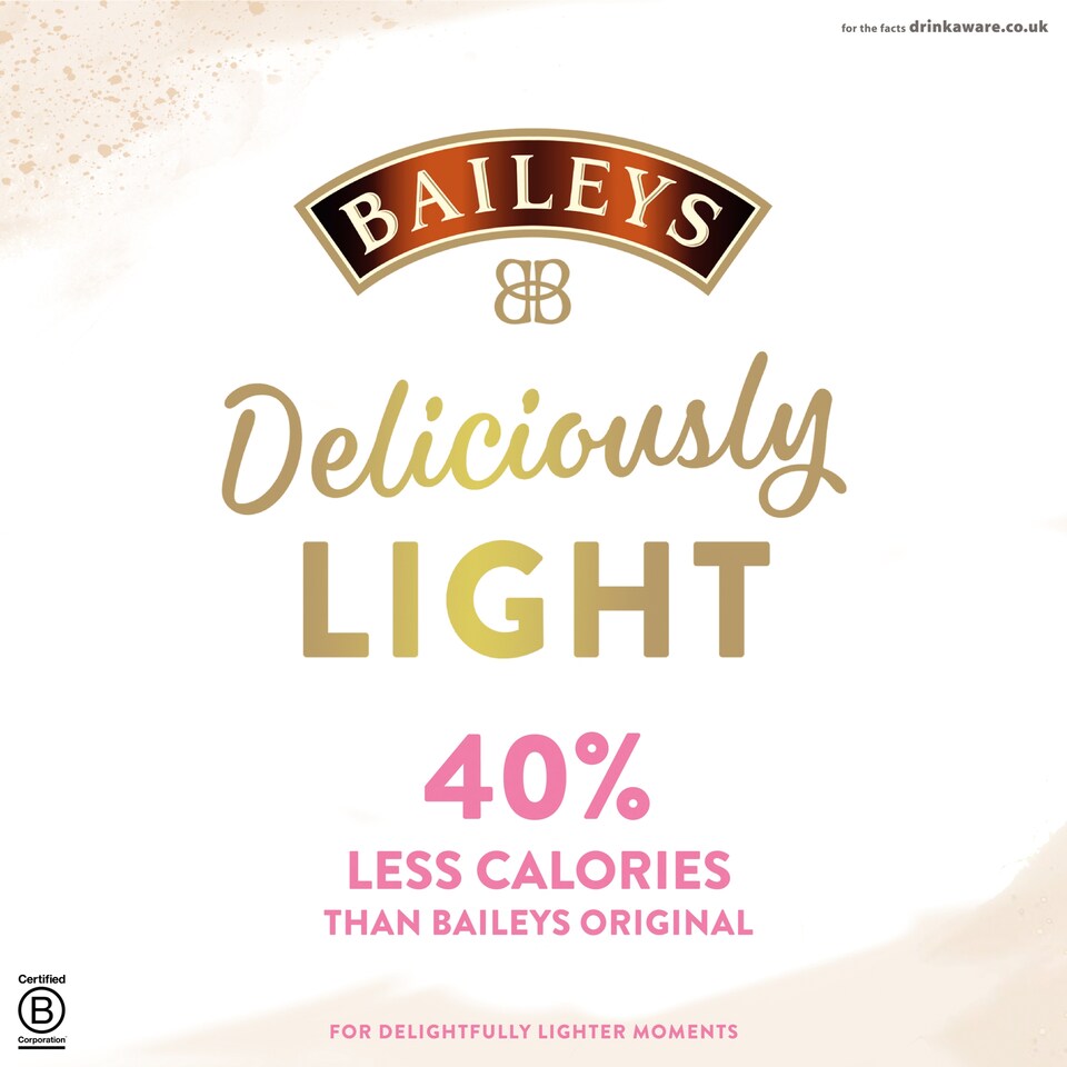 image 1 of Baileys Deliciously Light Irish Cream Liqueur Bottle 16.1% 70Cl