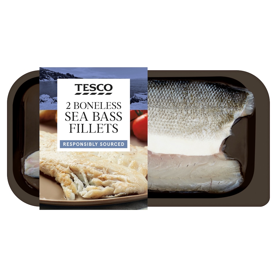 image 1 of Tesco Boneless Sea Bass Fillets 190G