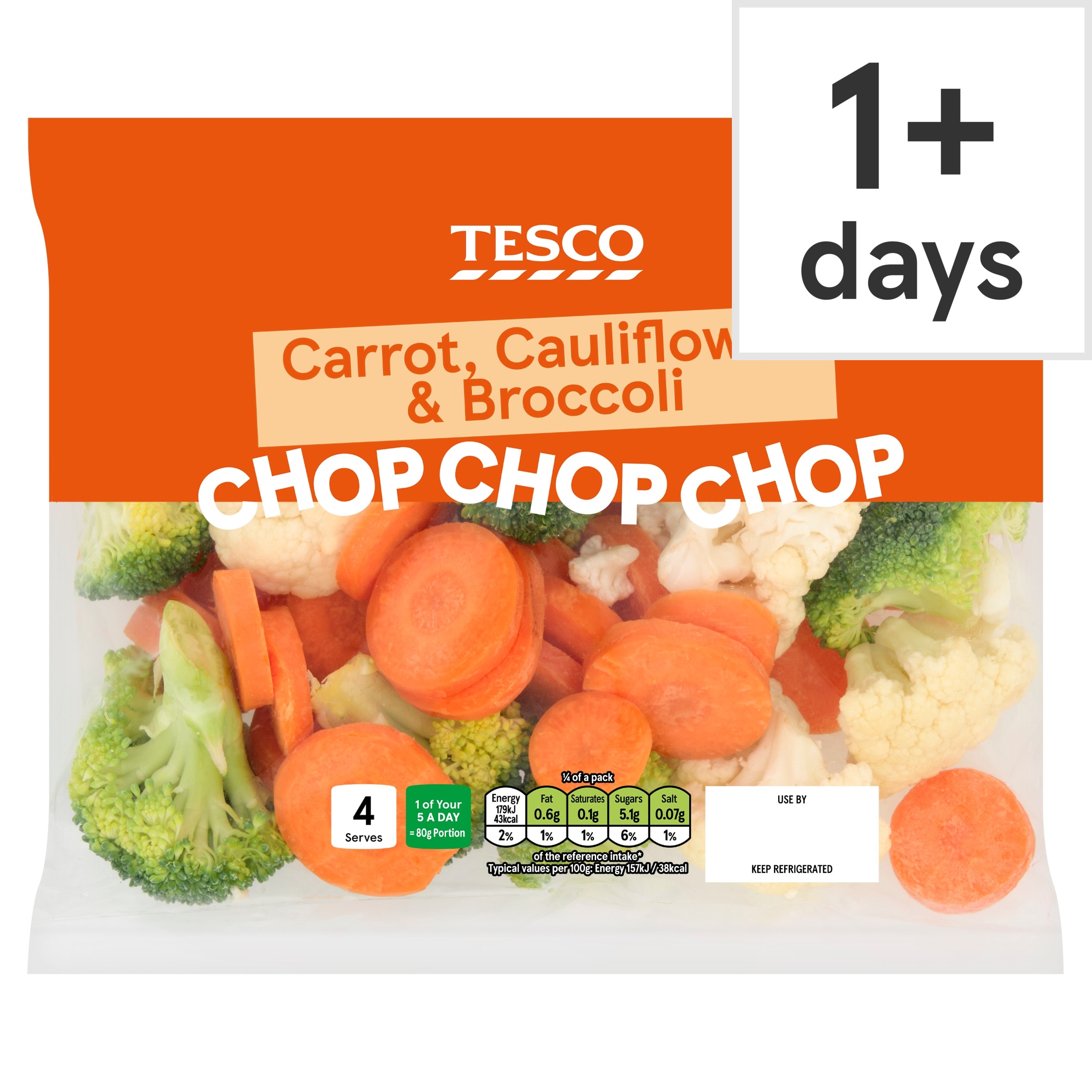 Tesco Carrot, Cauliflower & Broccoli 480g