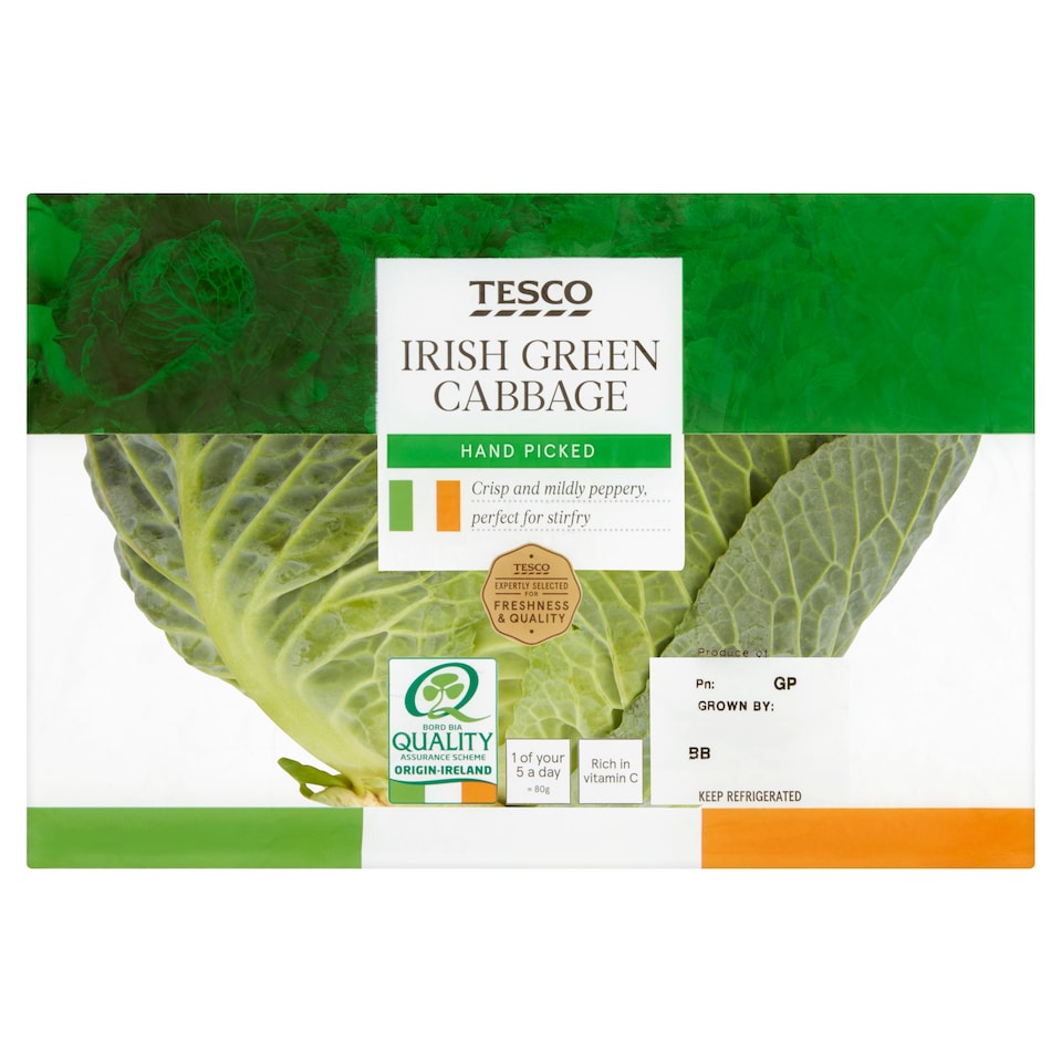 Tesco Green Cabbage Each