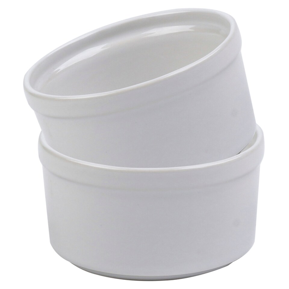 image 1 of Tesco white ceramic ramekins 2 pack