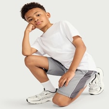 F&F Active ULTRAMOVE Boys Side Stripe Shorts in Grey