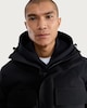 image 2 of F&F Hooded Pocket Front Utility Coat in Black