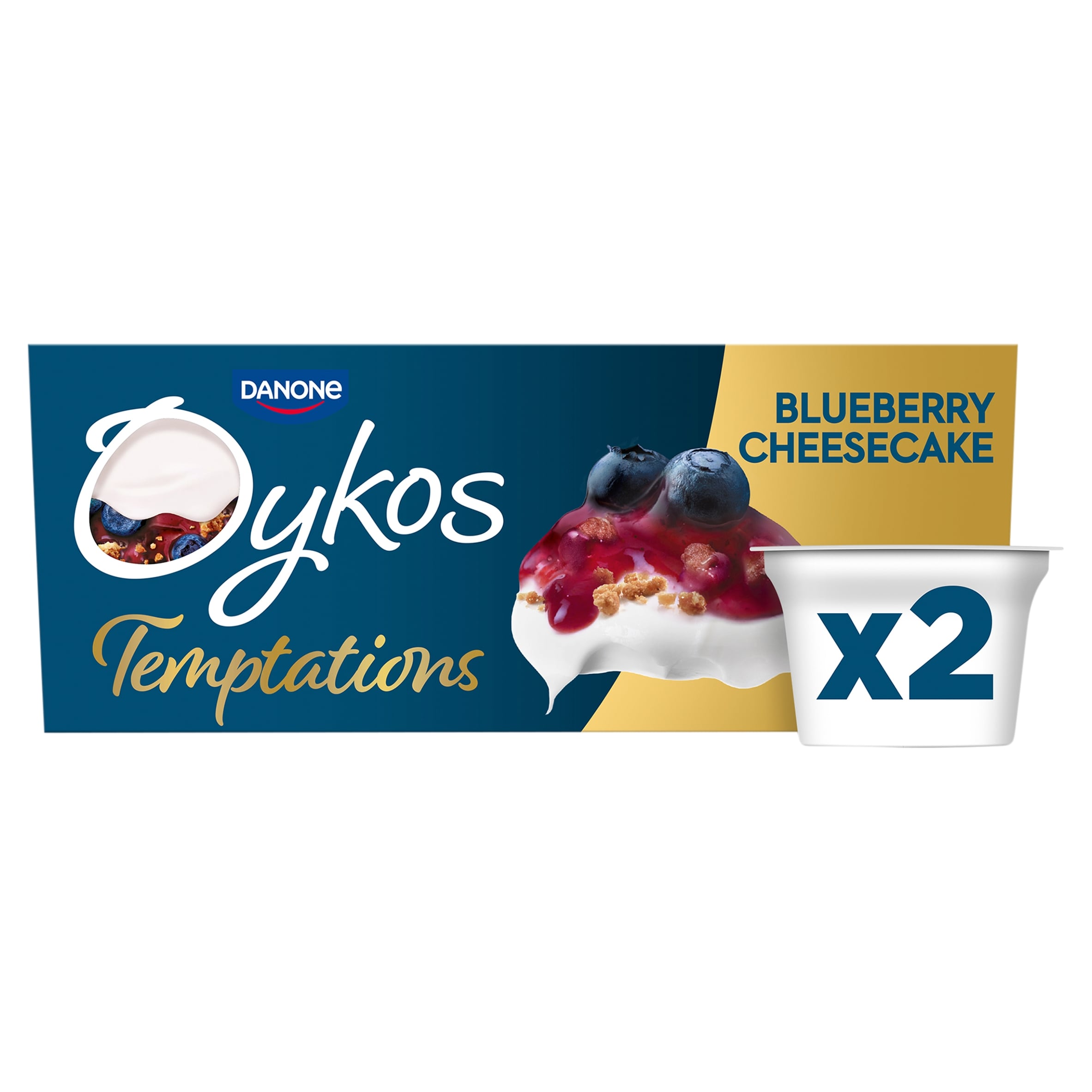 Oykos Temptations Blueberry Cheesecake Luxury Greek Style Yoghurt 2x110g
