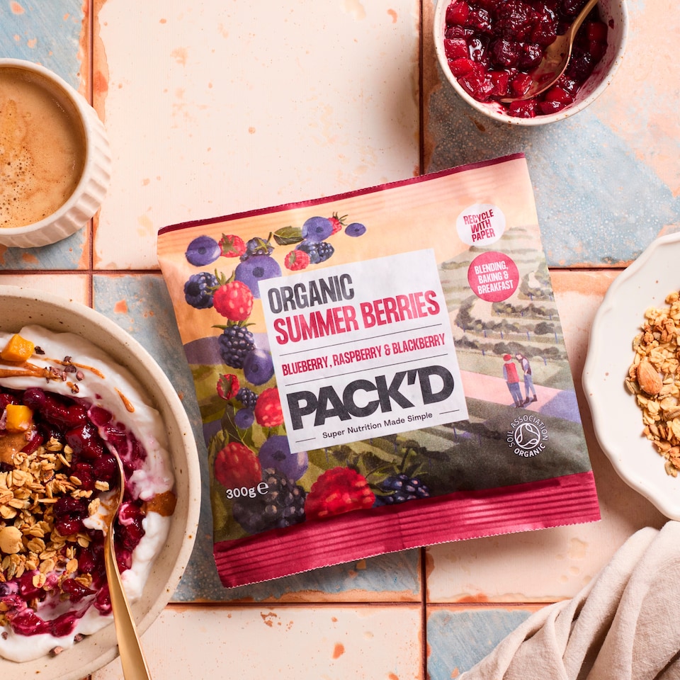 image 1 of PACK'D Organic Summer Berries Blend 300g