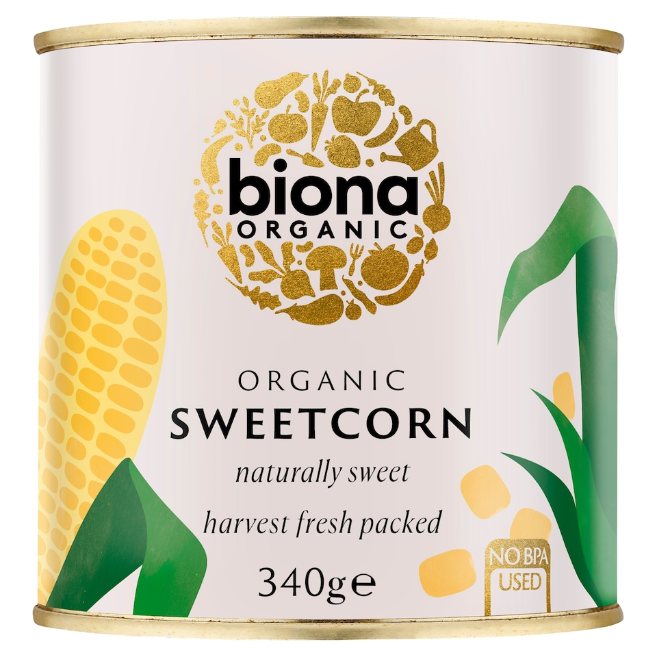 Biona Organic Sweetcorn - Can 340g