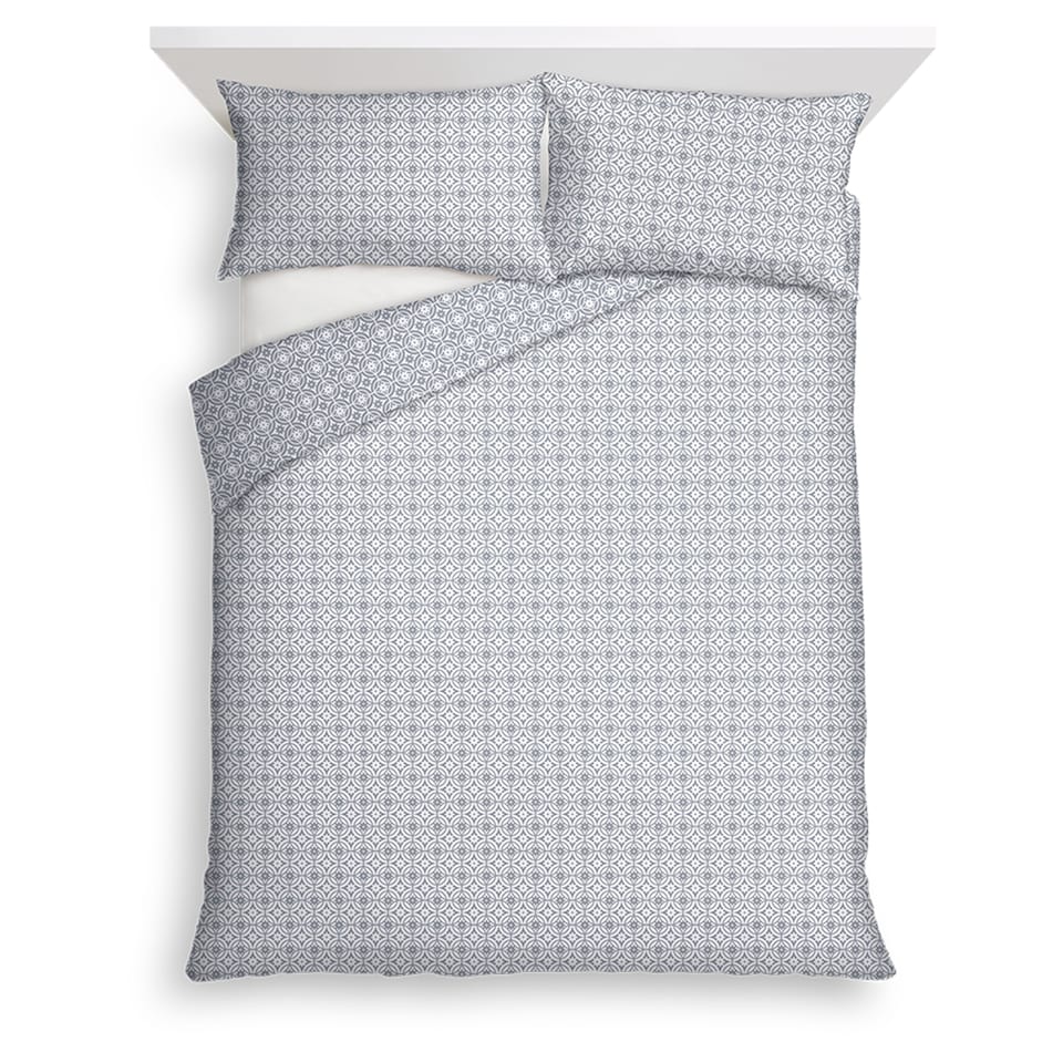F&F Home Bedding Grey Geo Duvet Set King
