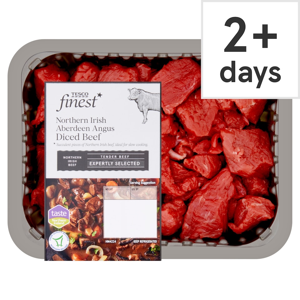 Tesco Finest Northern Irish Aberdeen Angus Diced Beef 390g
