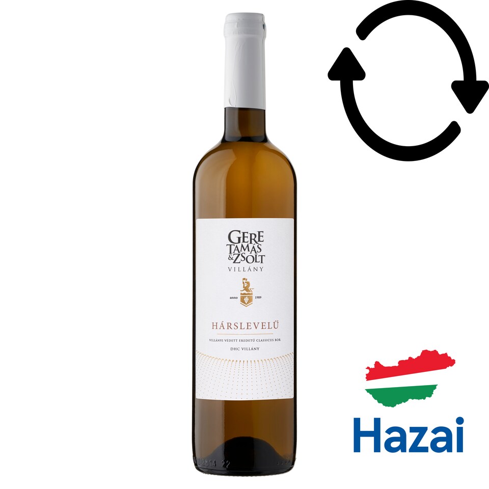 Gere Tamás & Zsolt Villányi Hárslevelű classicus fehérbor 13% 750 ml