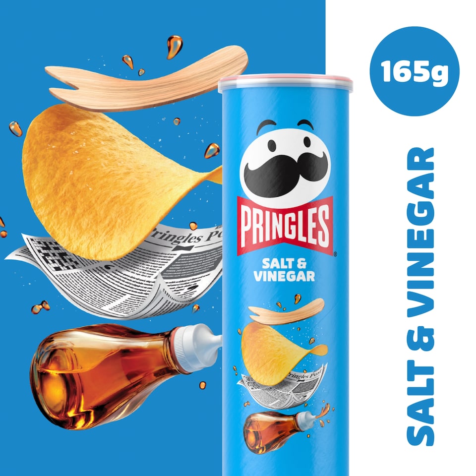 image 1 of Pringles Salt & Vinegar Sharing Crisps 165g