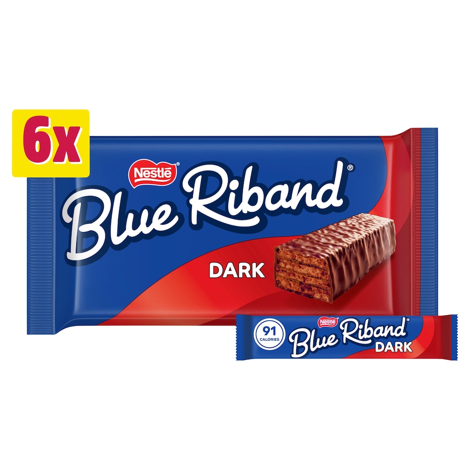 image 1 of Blue Riband Dark Chocolate Wafer Bars 6 x 17.5g