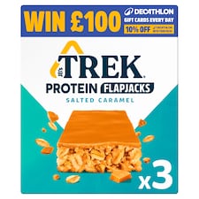 TREK Protein Flapjacks - Salted Caramel 3 Pack 50g