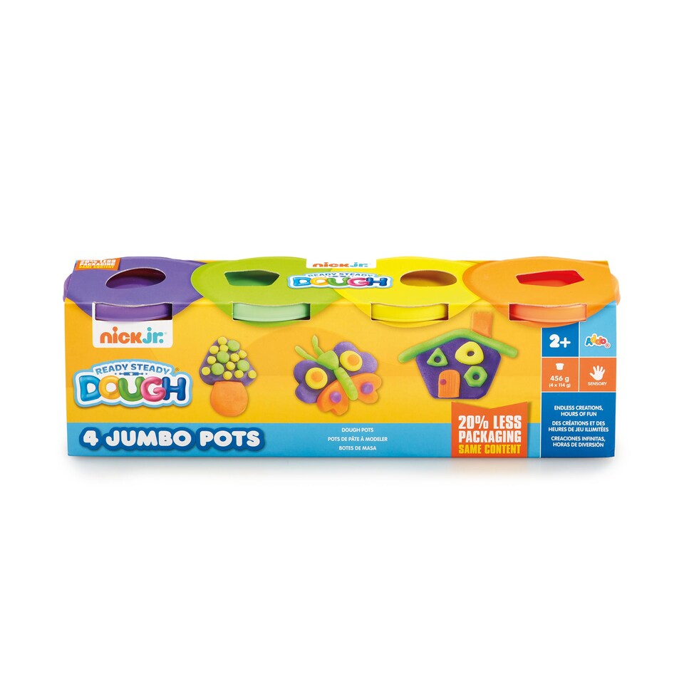 image 1 of Addo Nick Jr. Ready Steady Dough 4 Jumbo Dough Pots 4 x 114 g (456 g)