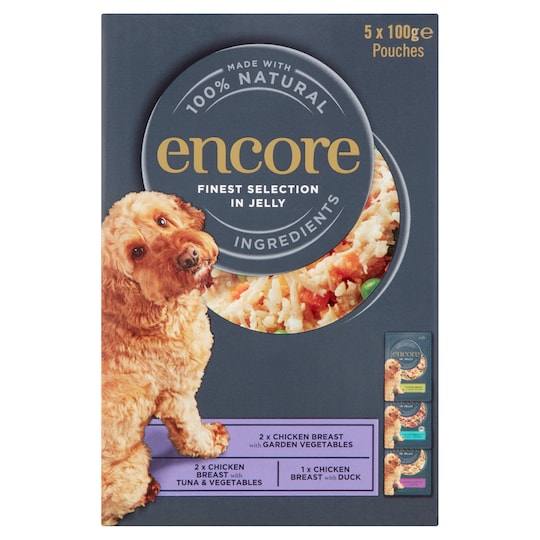 Encore Dog Food Finest Selection Pouches 5X100g Tesco Groceries