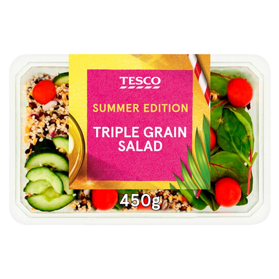 Tesco Fire Pit Triple Grain Salad 450G