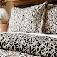 image 4 of Cosmo Living Mono Sketch Leaf Duvet Set Double