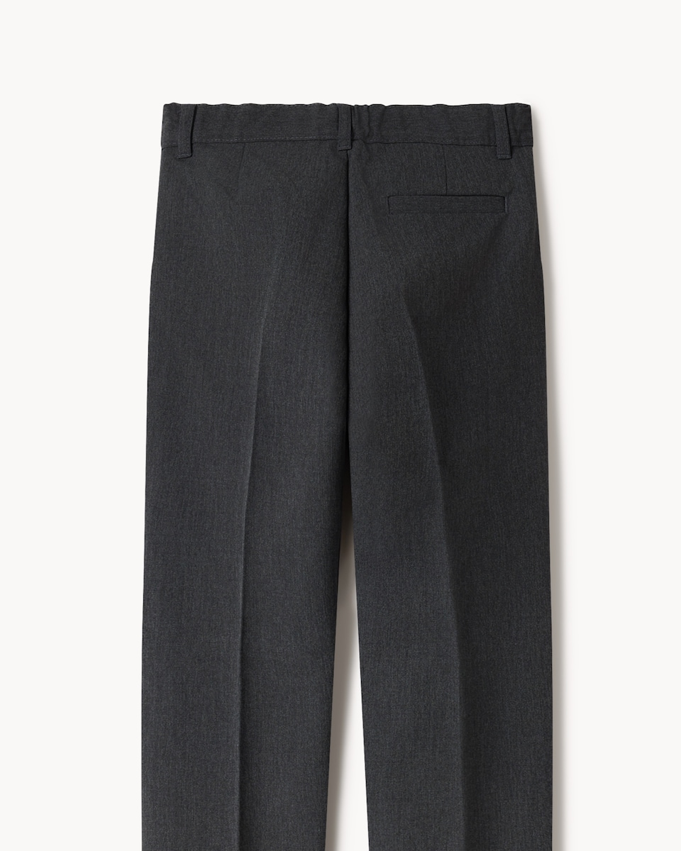 image 1 of F&F School Boys 2-Pack Slim Fit Longer Length Trousers in Grey