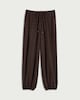 image 4 of F&F Checked Cuffed Drawstring Trousers in Multi Brown