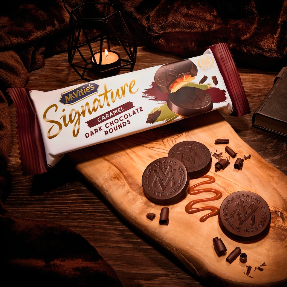 image 1 of McVitie's Signature Dark Chocolate Rounds Biscuits 109g