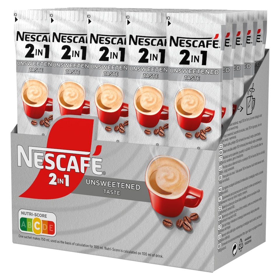 NESCAFÉ 2in1 Unsweetened Taste azonnal oldódó kávéspecialitás 28 x 8 g (224 g)