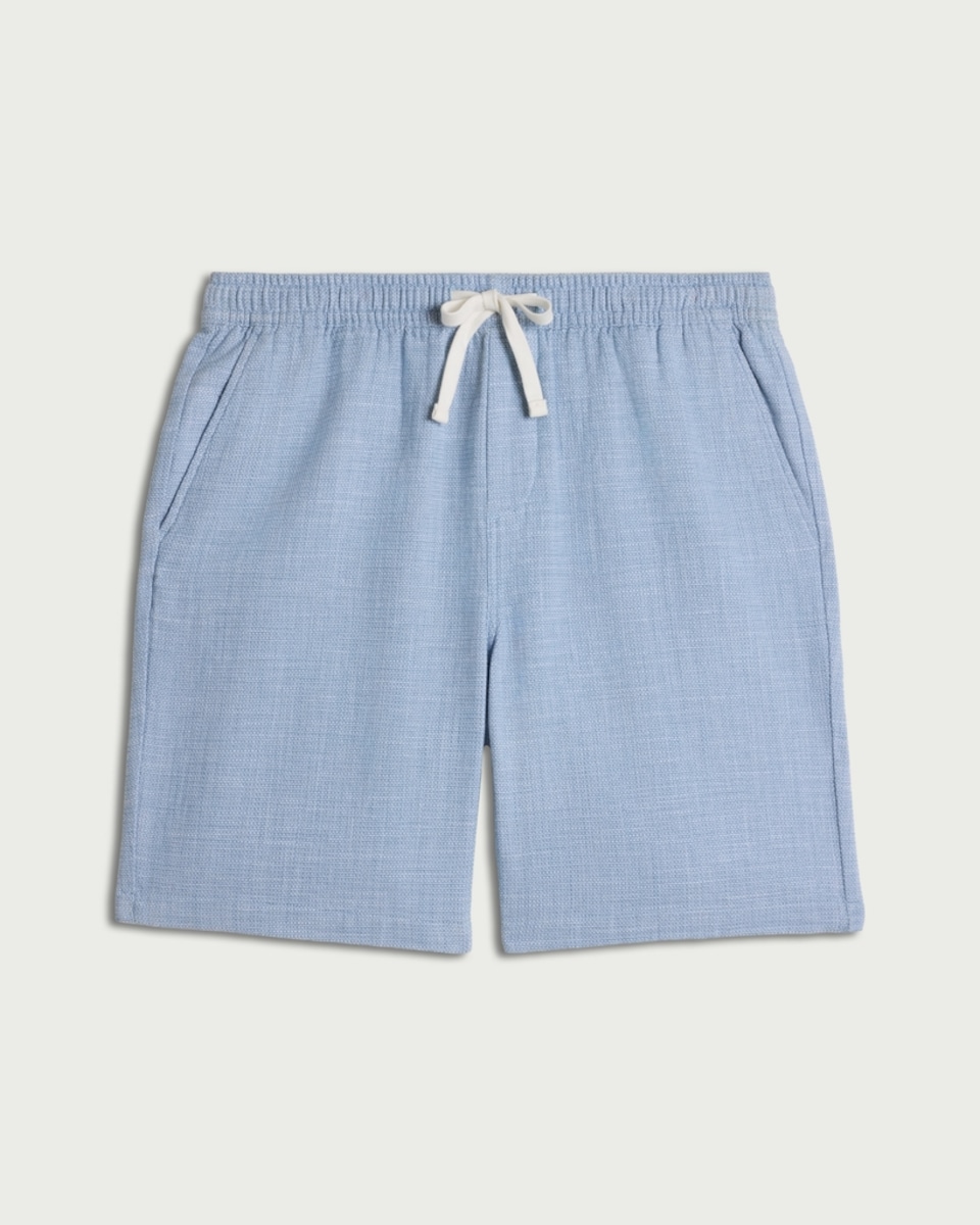 image 1 of F&F Pure Cotton Drawstring Shorts in Blue