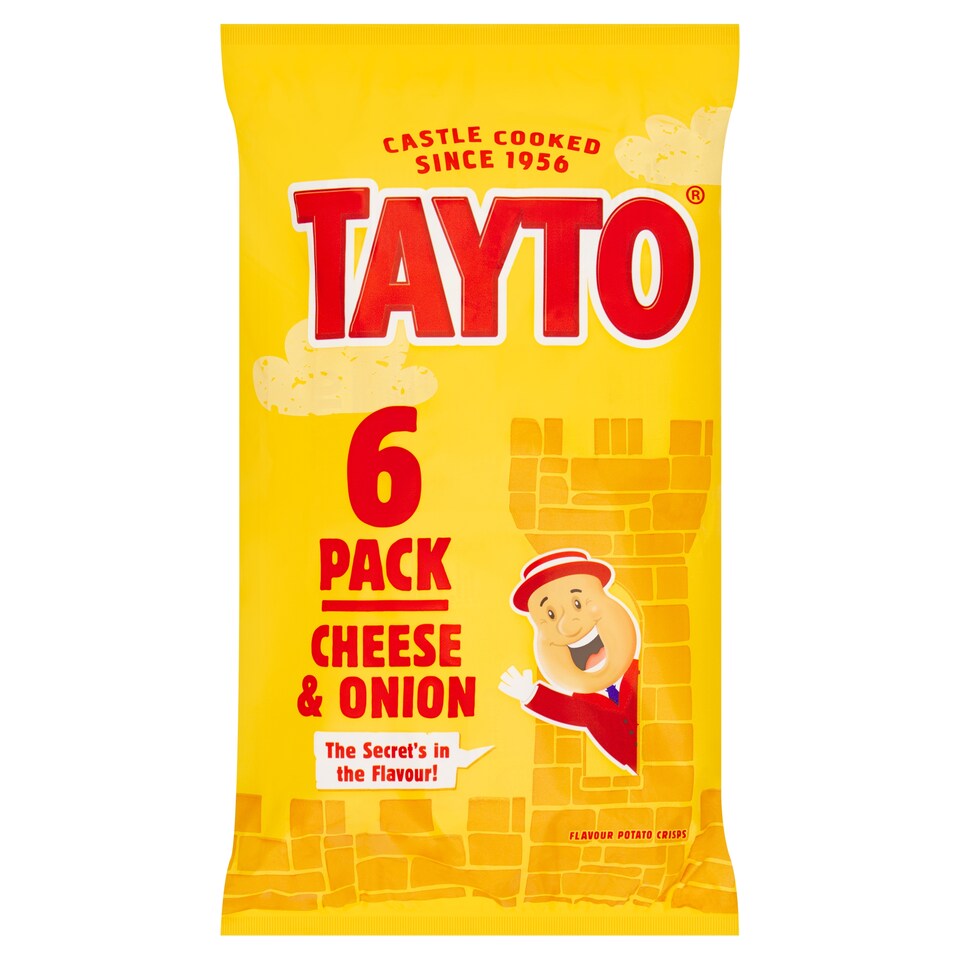Tayto Cheese & Onion Potato Crisps 6 X 25G