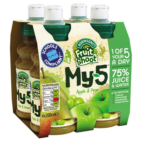 Robinsons Fruit Shoot My5 Apple & Pear Tesco Groceries