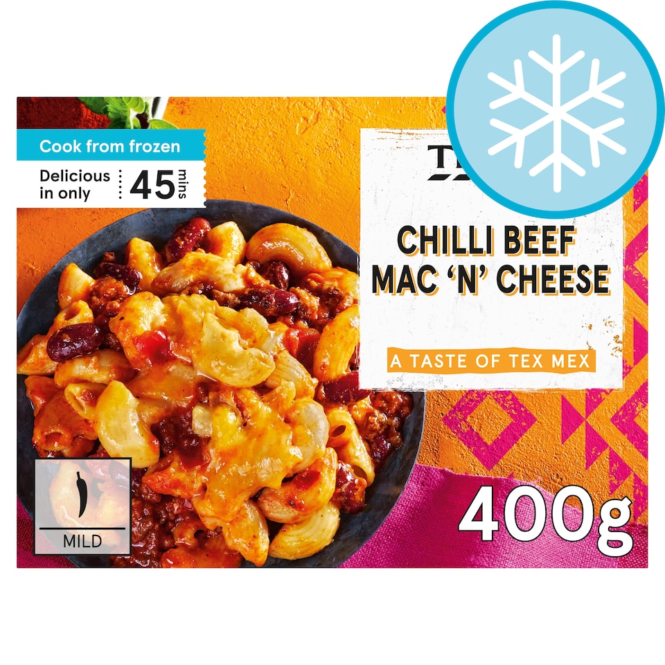 Tesco Chilli Beef Nacho Mac 'N' Cheese 400g