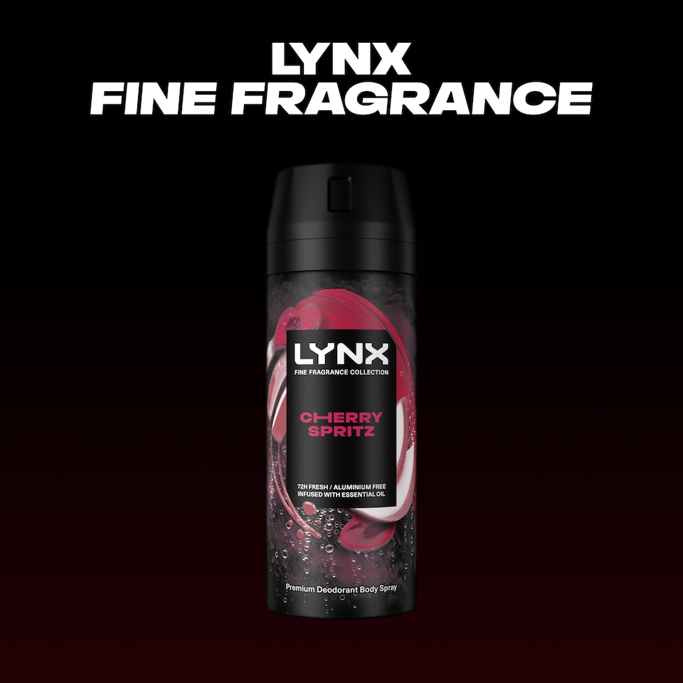 image 1 of Lynx Fine Fragrance Collection Deodorant Bodyspray Cherry Spritz 150ml