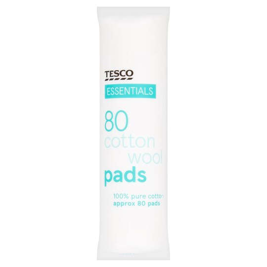 Tesco Essentials Cotton Wool Pads 80