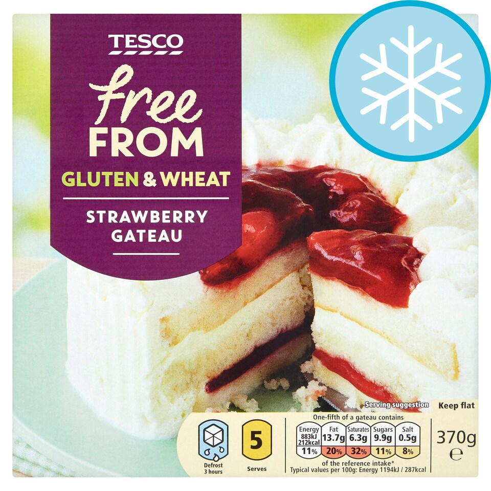 Tesco Freefrom S/berry Gateau 370g