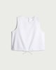 image 4 of F&F Cotton Rich Tie Hem Sleeveless Top in White