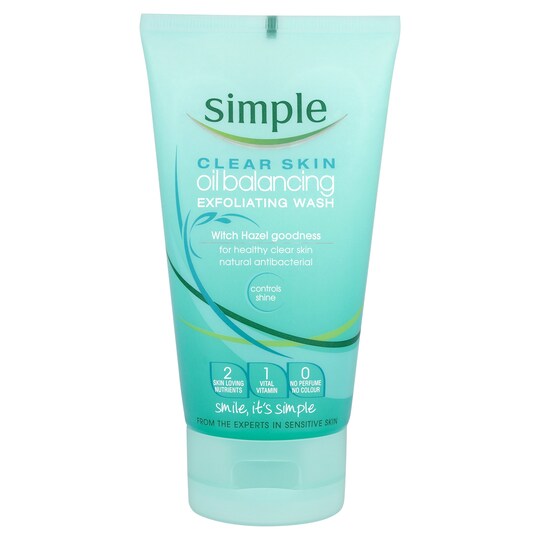 image 1 of Simple Clear Skin Balancing Exfoliating Wash 150Ml