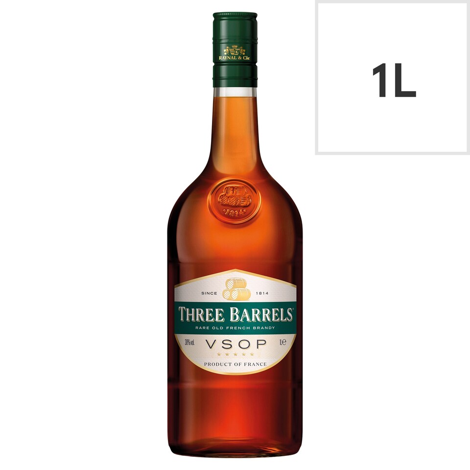 image 1 of Three Barrels Rare Old French Brandy VSOP 1L