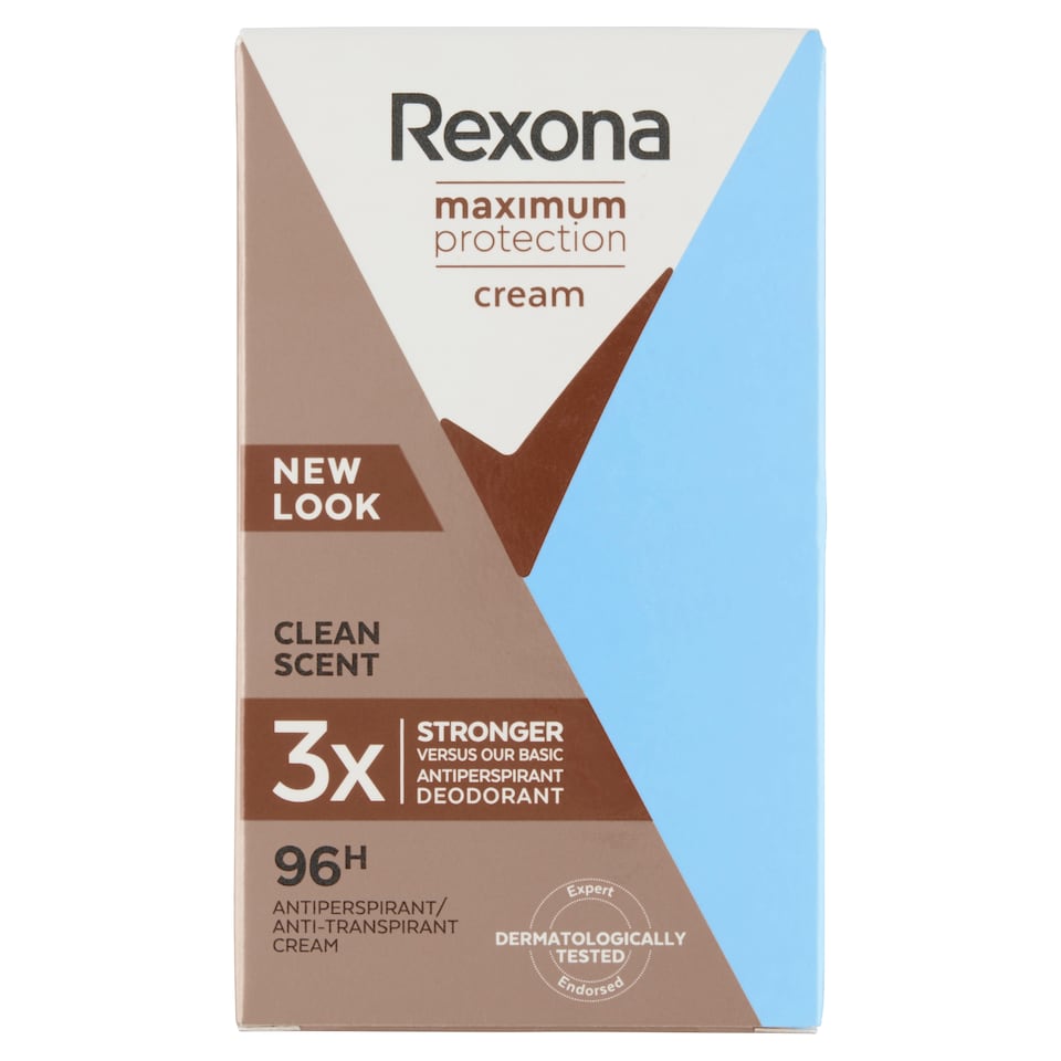 obrázok 1 z Rexona Maximum Protection Clean Scent antiperspiračný krém 45 ml
