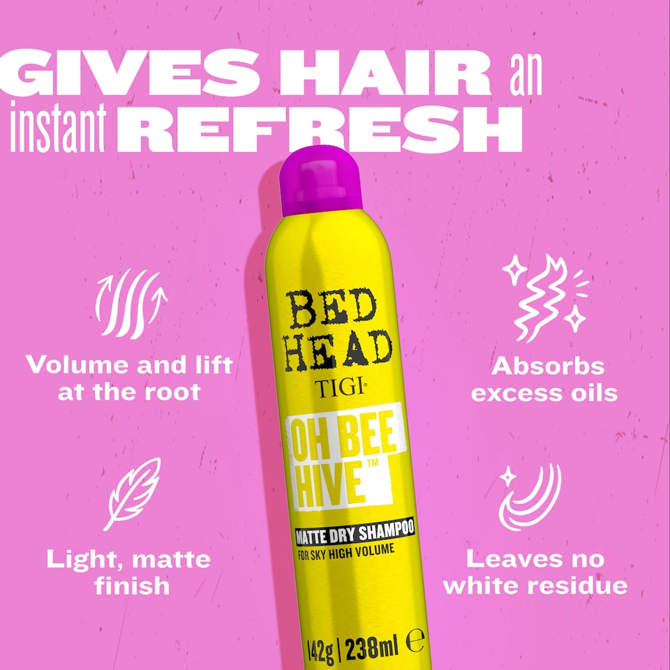 image 1 of Bed Head Tigi Be Hive Dry Shampoo Matte Finish 238Ml