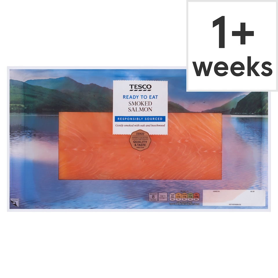 Tesco Smoked Salmon Slices 250G