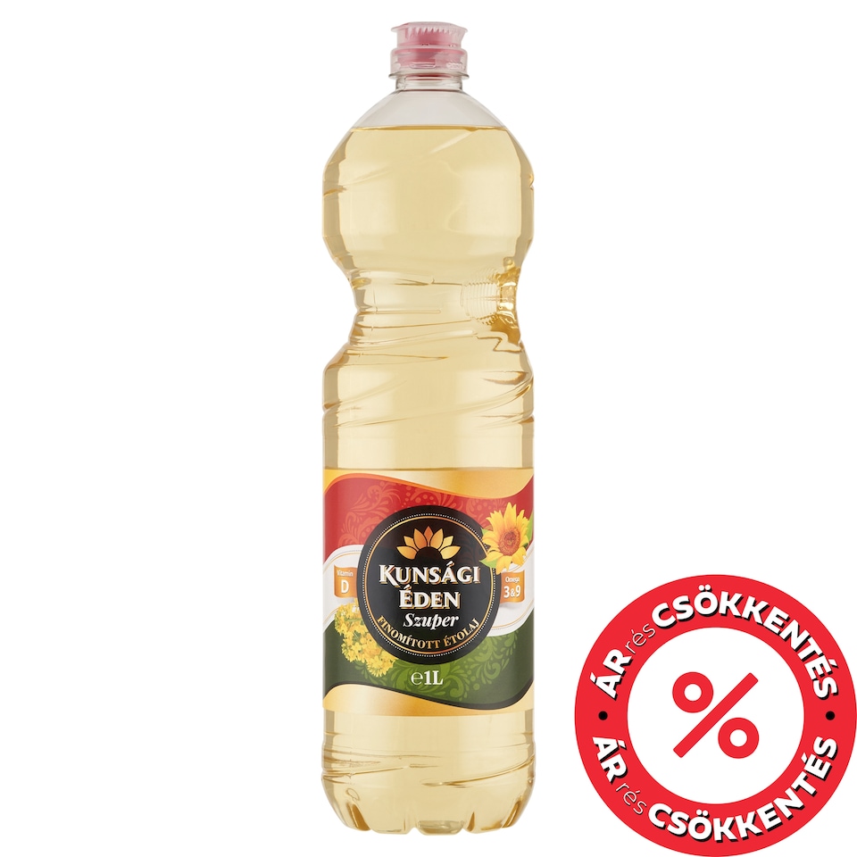 Kunsági Éden Szuper finomított étolaj hozzáadott D-vitaminnal 1 l