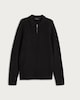 image 4 of F&F Ribbed Half Zip Jumper in Black